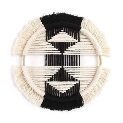 Panier Mural en Macramé Rond