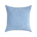 Housse de Coussin en velours côtelé rayé