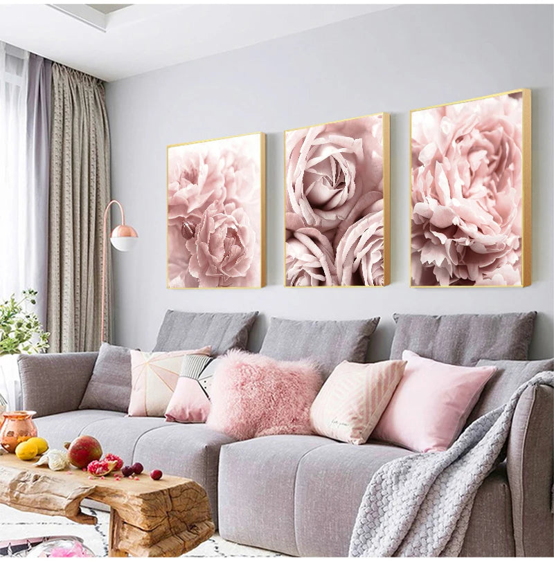 Tableau Moderne Art Fleur Rose