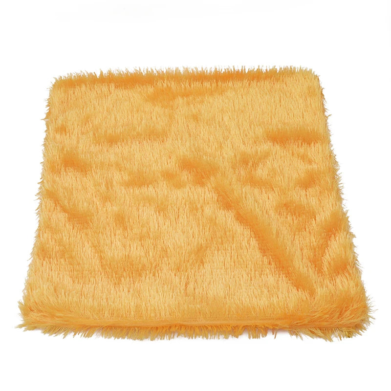 Housse de Coussin en Peluche et Fourrure de velours