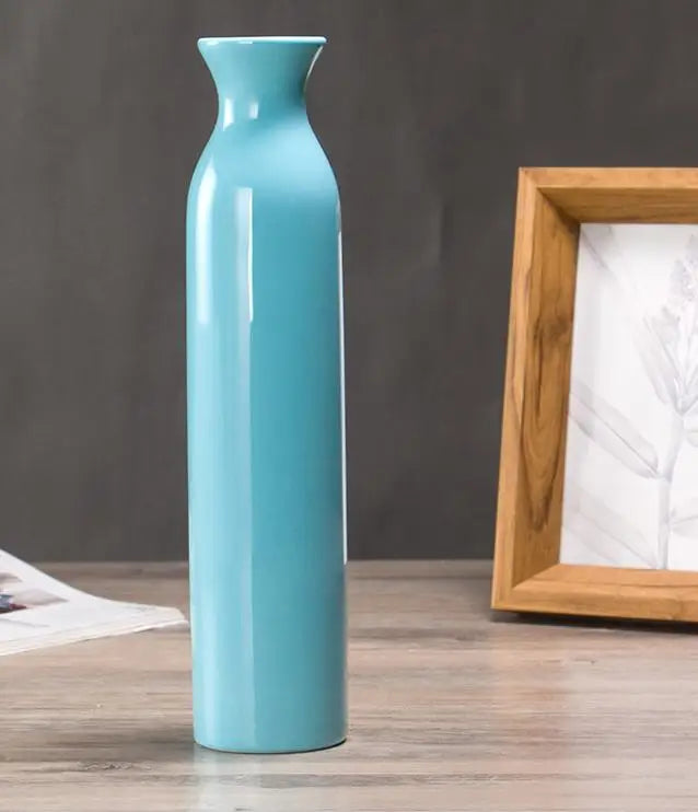 Vase en Céramique Rouge & Bleu