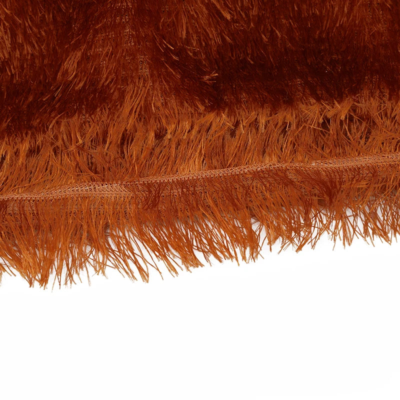 Housse de Coussin en Peluche et Fourrure de velours