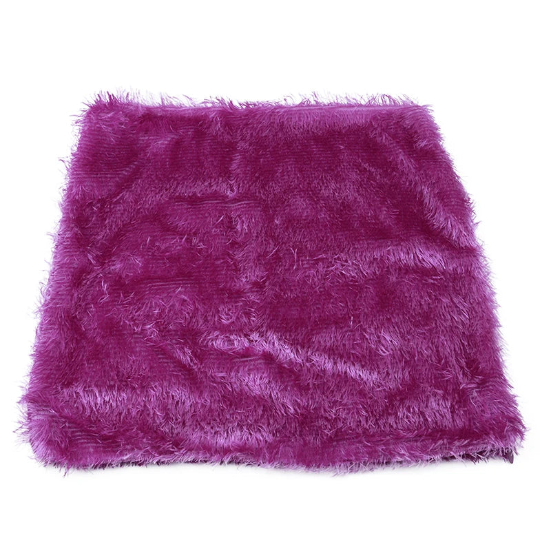 Housse de Coussin en Peluche et Fourrure de velours