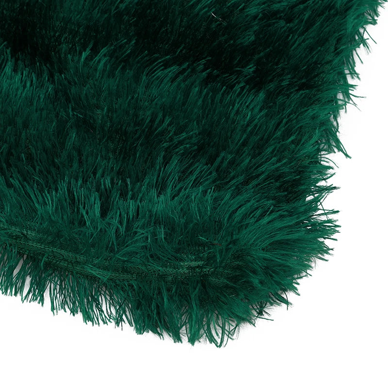 Housse de Coussin en Peluche et Fourrure de velours
