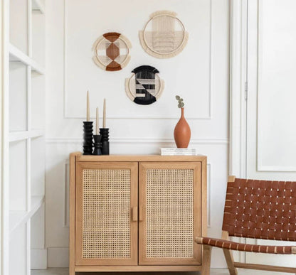 Panier Mural  Rond en Macramé