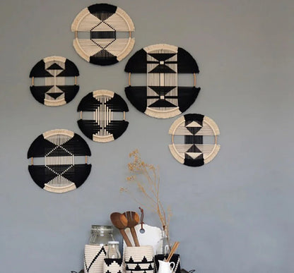 Panier Mural en Macramé Rond