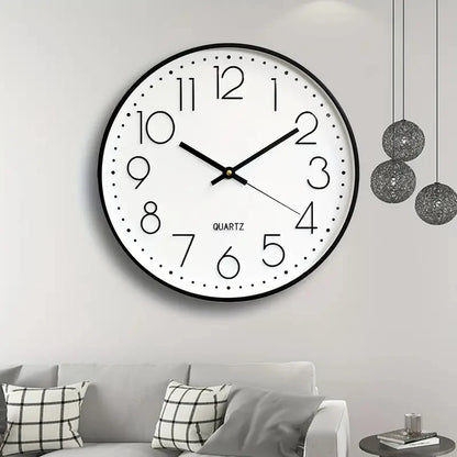 Horloge murale cubique numérique 8 pouces sans trou apparent, installée dans une chambre ou salon moderne, design minimaliste à quartz silencieux - Décoration intérieure