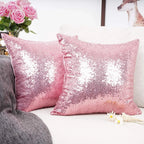 Housse de coussin carrée 40×40 cm à paillettes dorées, décoration brillante pour canapé ou fête de mariage - Décoration intérieure