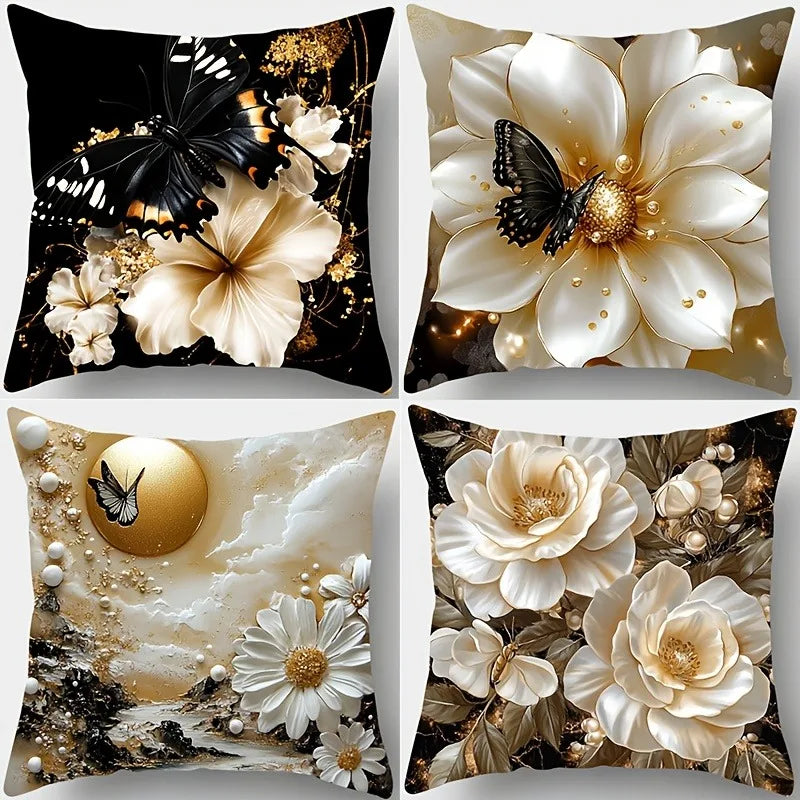 Housse de coussin en polyester avec fermeture éclair, motif vacances à la plage – déco estivale pour salon, chambre ou canapé - Décoration intérieure