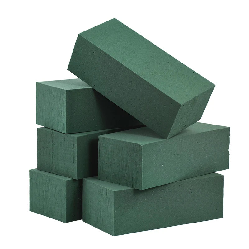 Lot 6 blocs de mousse florale humide pour mariage, décoration florale, brique de jardinage en polystyrène