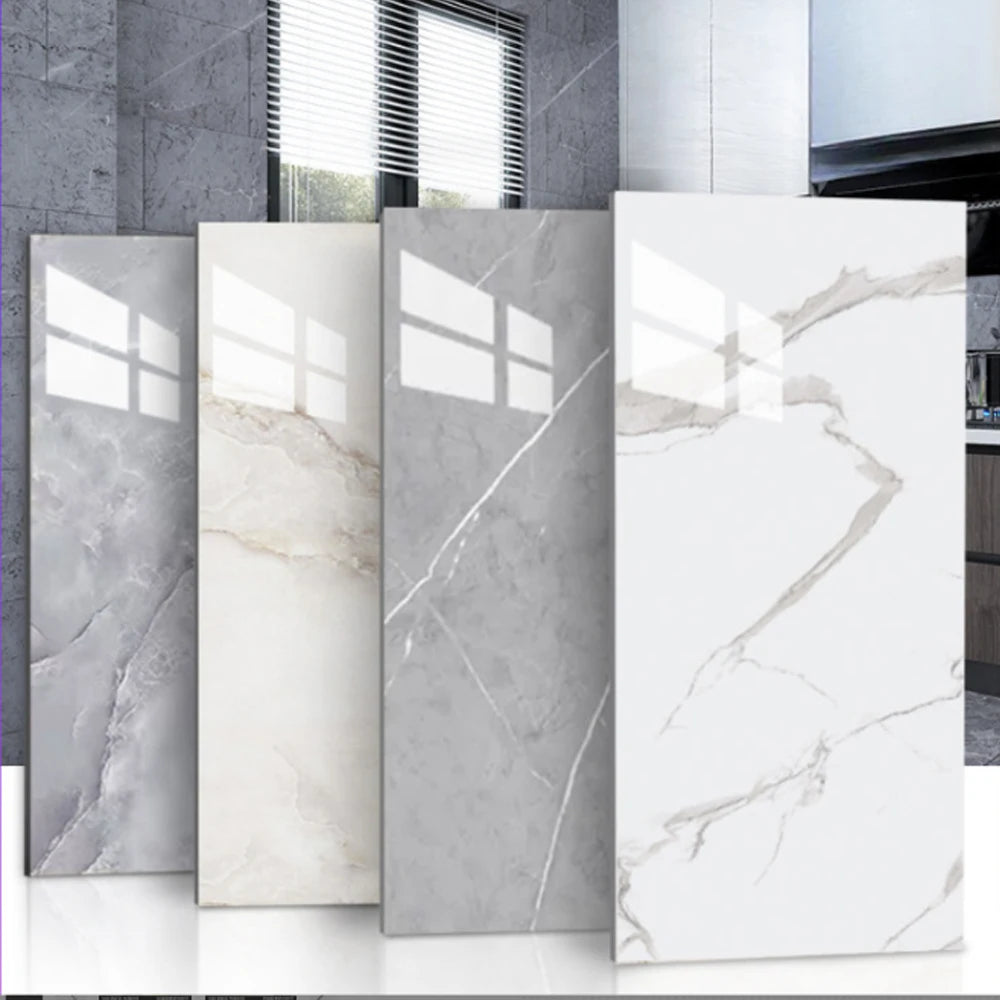 Lot de 10 à 20 carreaux  auto-adhésifs en PVC 30 × 60 cm  à poser dans une cuisine, salle de bain,  salon. Revêtement épais imperméable décoratif au style moderne - Décoration intérieure