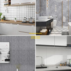 Lot de 10 à 50 autocollants en PVC effet marbre posés sur sol ou mur de cuisine ou salle de bain, revêtement épais et imperméable au style élégant