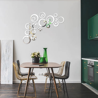 Lot de 24 stickers muraux géométriques creux en 3D collés sur un mur moderne, ajoutant texture et élégance à la décoration intérieure - Décoration intérieure