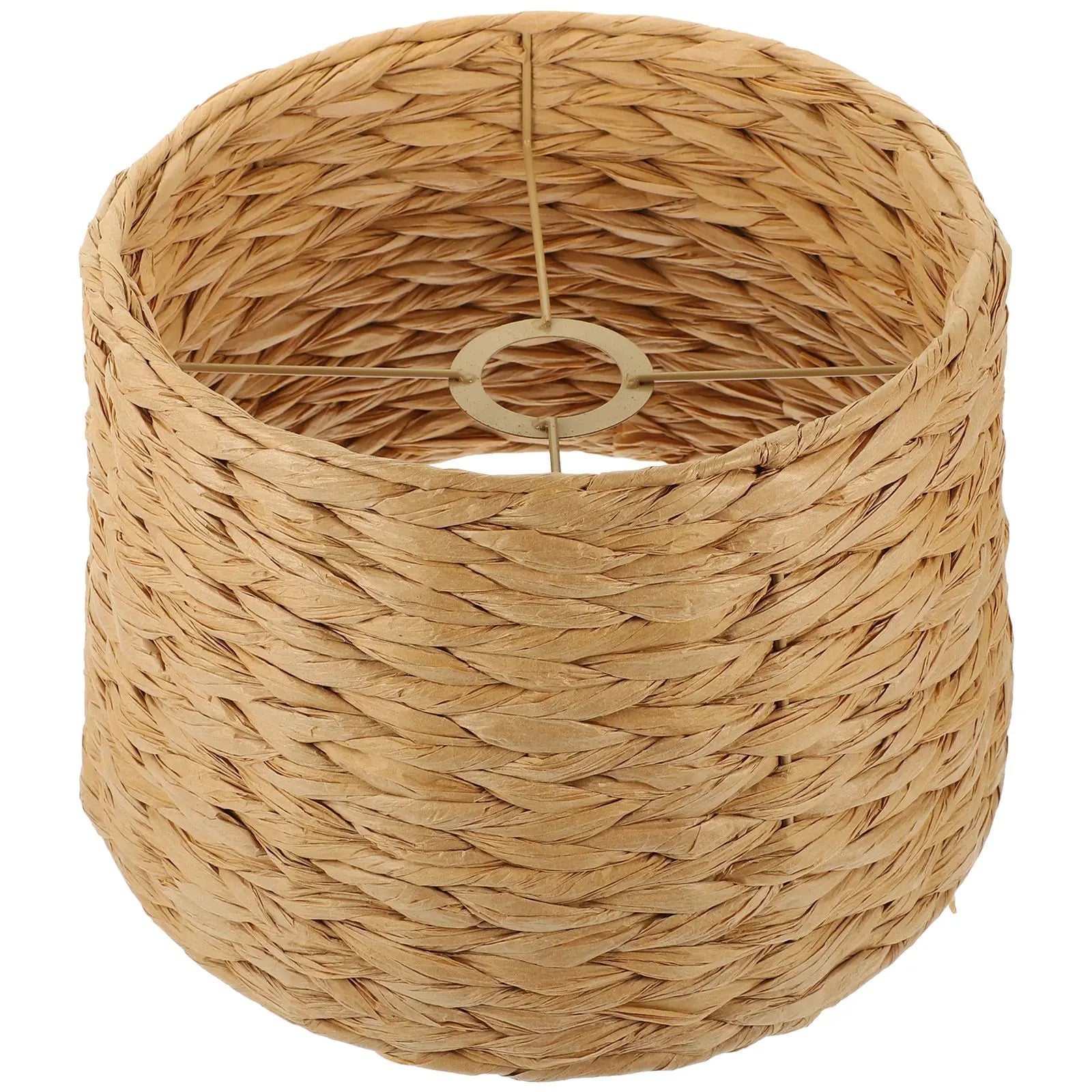 Lot de 2 abat-jours en jonc de mer tissés  à la main au style rétro pour déco rustique - Décoration intérieure