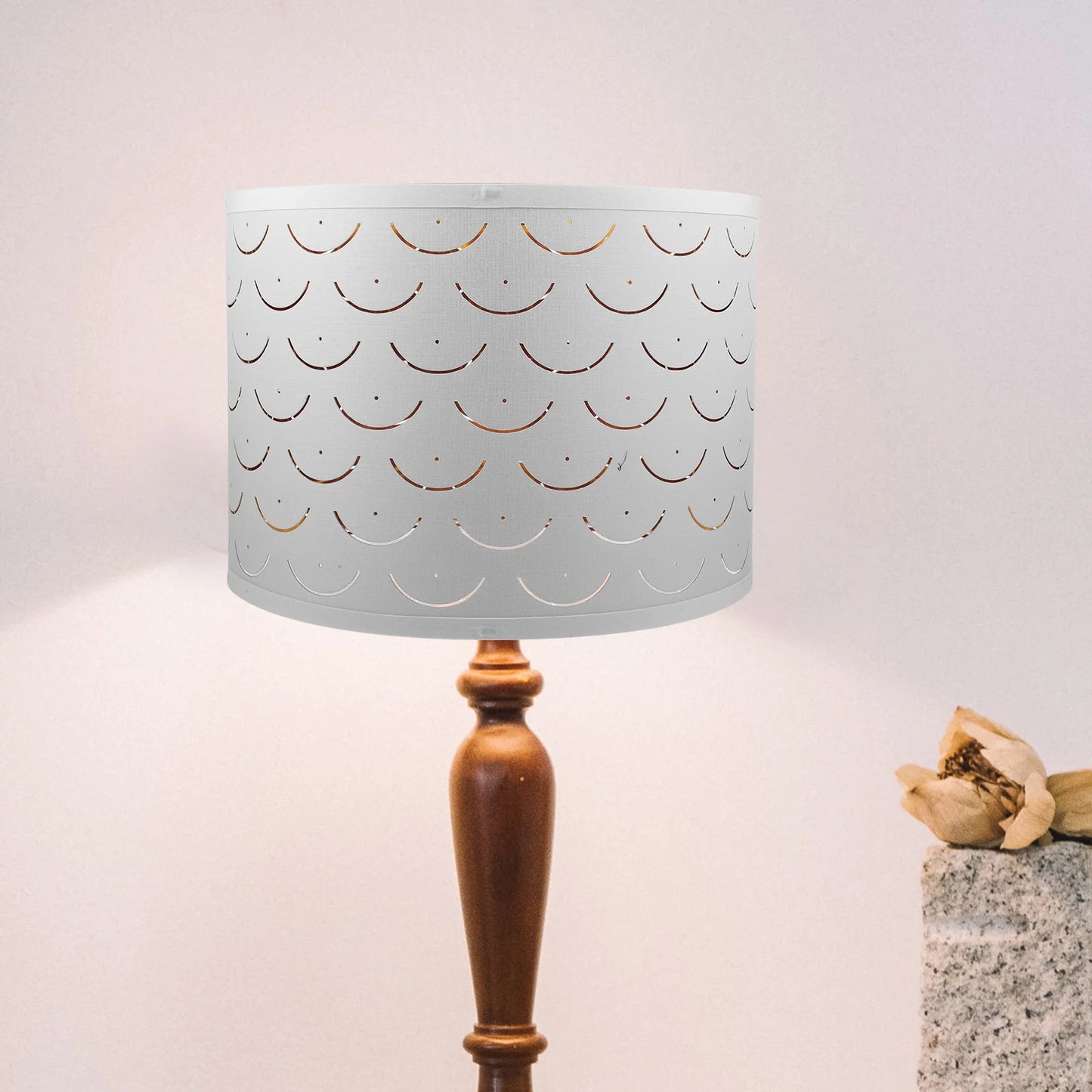 Lot de deux abat-jours en tissu ondulé demi-cercle style araignée - Décoration intérieure