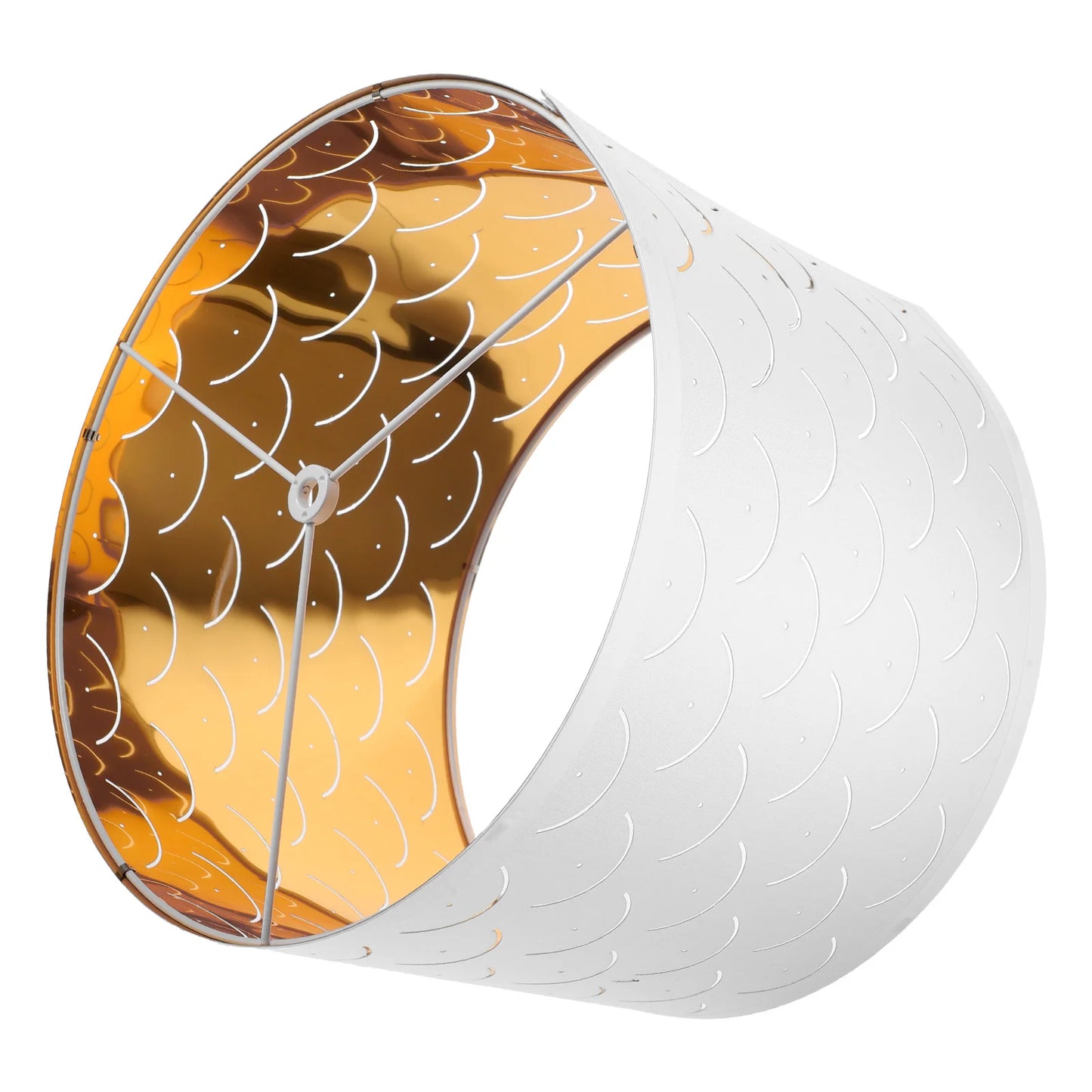 Lot de deux abat-jours en tissu ondulé demi-cercle style araignée, posés sur lampe de table moderne - Décoration intérieure