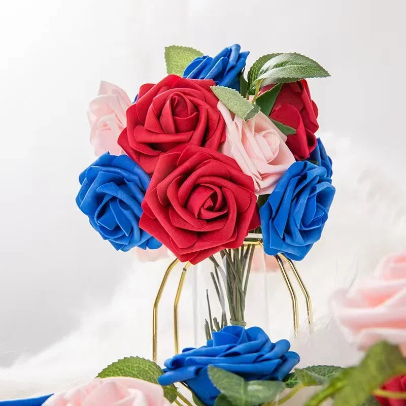 Lot de roses artificielles en mousse réaliste – Fleurs décoratives pour mariage, fête ou intérieur - Décoration intérieure