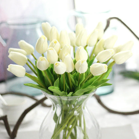 Lot de tulipes artificielles réalistes pour décoration intérieure, disponible en 3, 5, 10, 15 ou 20 pièces – effet naturel au toucher