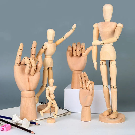 Mannequins en bois articulé s- Figurine pour dessin et décoration intérieure