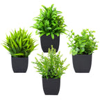 Mini eucalyptus artificiel en pot noir pour décoration intérieure moderne et naturelle