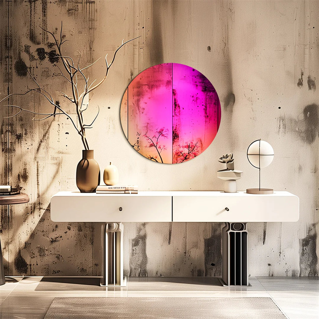 Miroir décoratif mural en verre irisé avec reflets arc-en-ciel, posé dans une chambre lumineuse - Décoration intérieure
