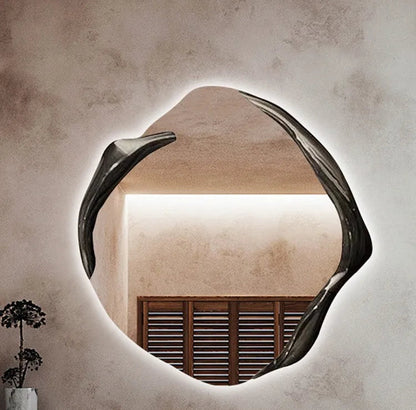 Miroir mural décoratif de forme irrégulière, design nordique moderne pour intérieur tendance - Décoration intérieure