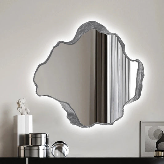 Miroir mural torsadé irrégulier, design asymétrique moderne pour décoration intérieure personnalisée - Décoration intérieure