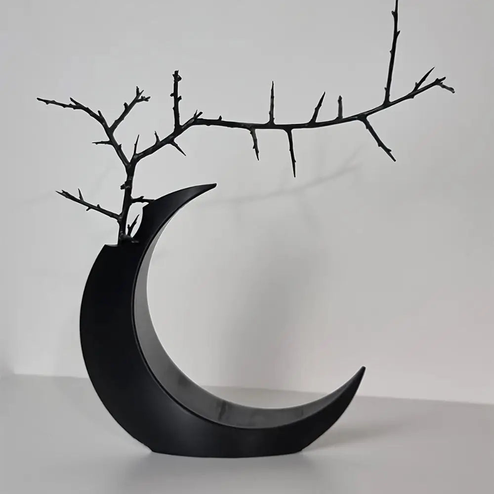 Objet déco moderne : vase imprimé en 3D noir ou blanc pour fleurs séchées