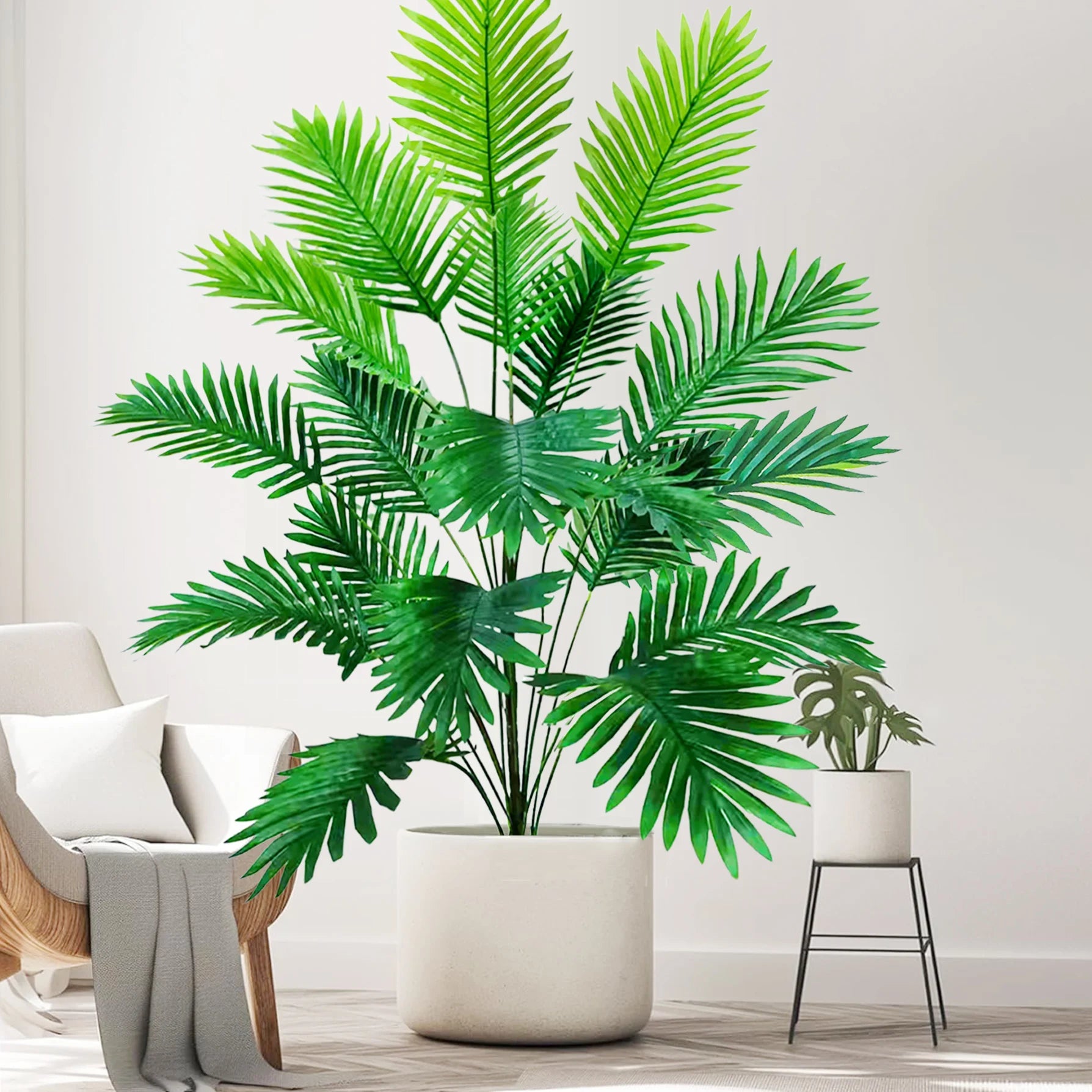 Palmier artificiel tropical réaliste de 52 à 125 cm pour décoration intérieure exotique