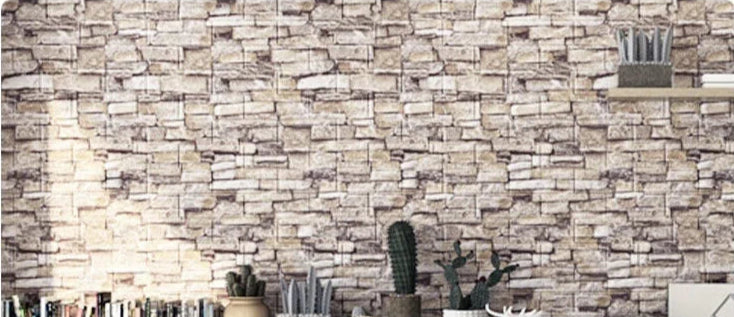 Panneaux muraux autocollants en mousse 3D installés sur mur de salon ou derrière télévision, revêtement imperméable et décoratif à relief moderne - Décoration intérieure