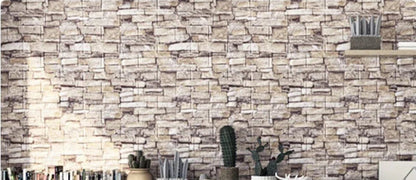 Panneaux muraux autocollants en mousse 3D installés sur mur de salon ou derrière télévision, revêtement imperméable et décoratif à relief moderne - Décoration intérieure