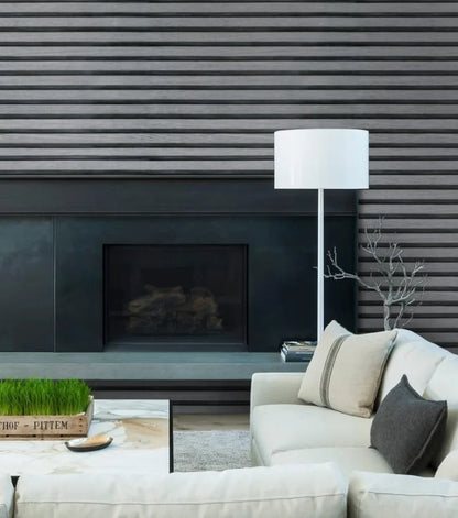 Papier peint autocollant gris imitation bois posé sur mur ou meuble, déco intérieure imperméable et amovible en vinyle texturé - Décoration intérieure