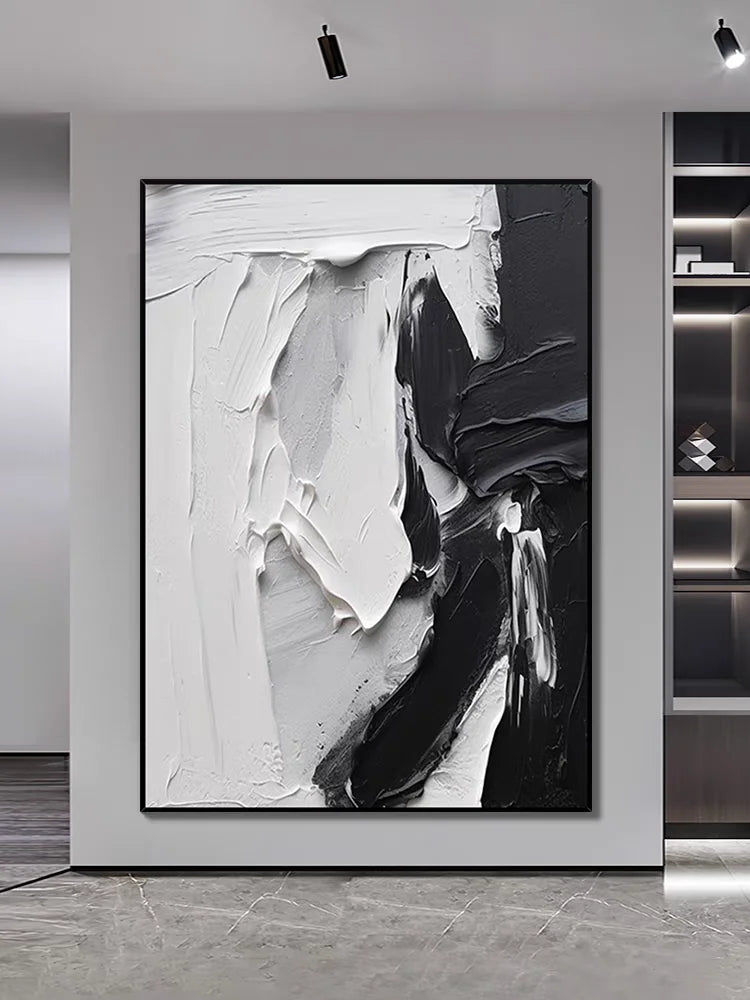 Peinture Abstraite moderne texturée sur toile, art mural contemporain peint à la main en acrylique et huile - Décoration intérieure.