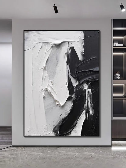 Peinture Abstraite moderne texturée sur toile, art mural contemporain peint à la main en acrylique et huile - Décoration intérieure.