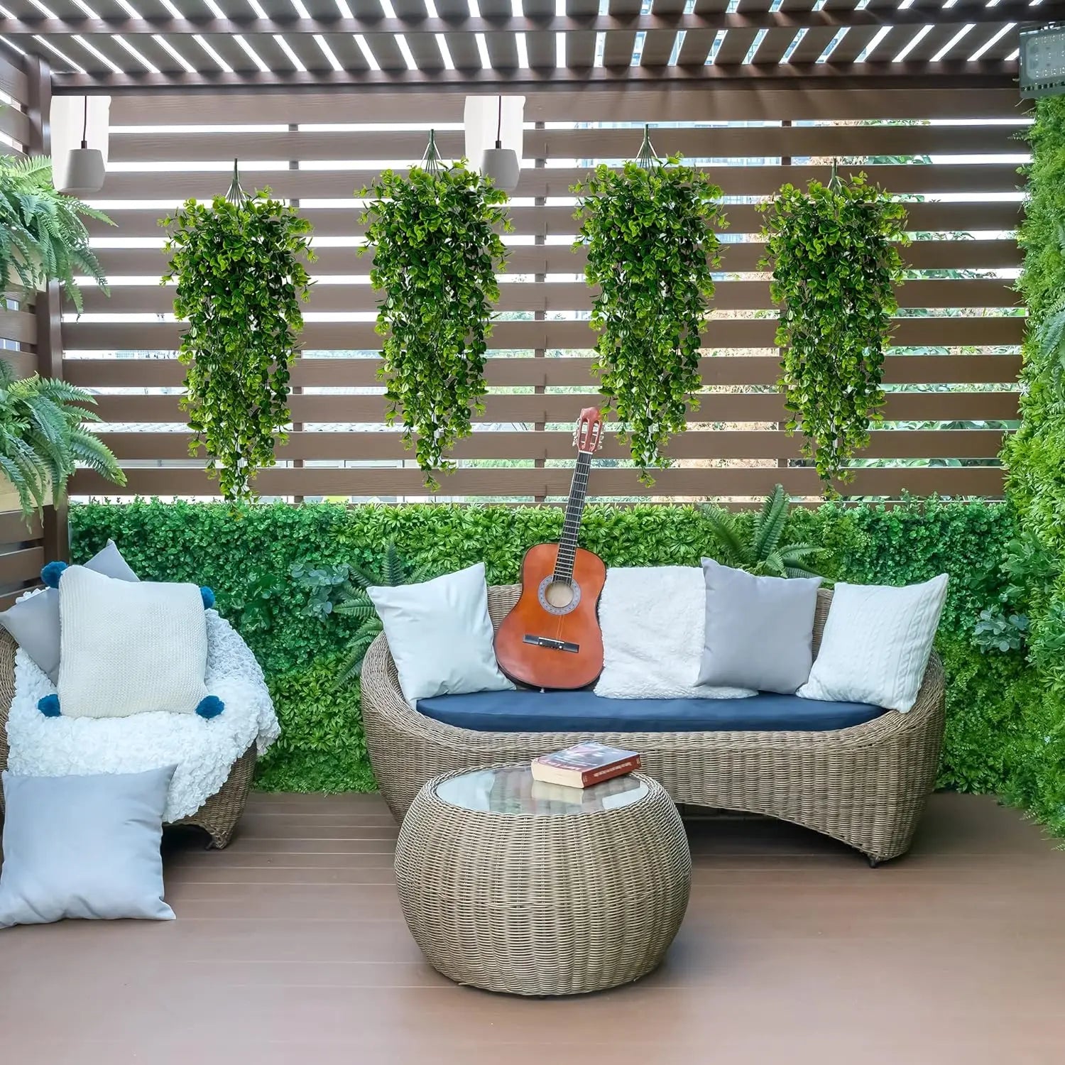Plantes artificielles en vigne décorative pour mariage, arche, intérieur ou balcon romantique