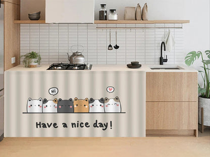 Rideau court de cuisine anti-poussière, installé sur placard – demi-rideau décoratif et protecteur - Décoration intérieure