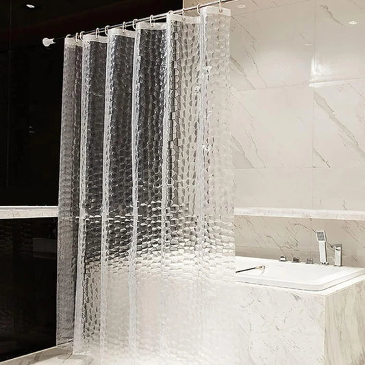 Rideau de douche épais en PEVA avec doublure transparente – imperméable pour baignoire ou salle de bain moderne - Décoration intérieure
