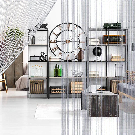 Rideau à franges pailletées 100×200 cm avec pompons – séparateur décoratif pour porte, salon, salle de bain ou mariage - Décoration intérieure