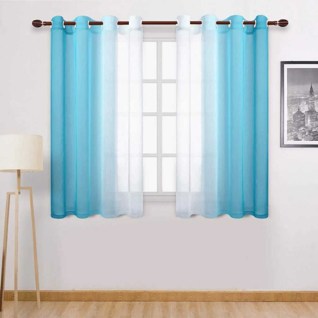 Rideau à œillets synthétiques semi-transparent avec dégradé – plusieurs couleurs pour décoration intérieure moderne - Décoration intérieure