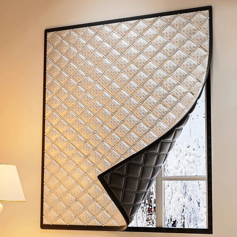 Rideaux chauds à double épaisseur avec moustiquaire – isolation contre le froid, la chaleur et les bruits, protection solaire pour intérieur - Décoration intérieure