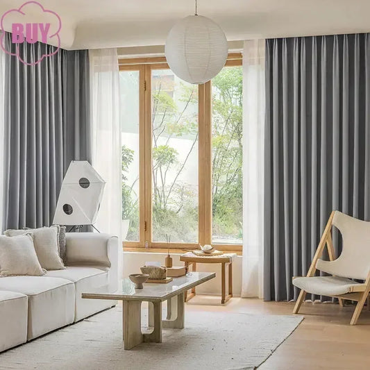 Rideaux modernes épais en coton et lin – occultants, insonorisés et personnalisables pour salon, chambre ou salle à manger - Décoration intérieure