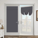Rideaux occultants à nouer pour porte et fenêtre – panneau déco et intimité renforcée, installation facile sur vitre - Décoration intérieure