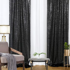 Rideaux à paillettes dorés et argentés – 2 grands panneaux décoratifs pour mariage, fête ou décoration de scène - Décoration intérieure