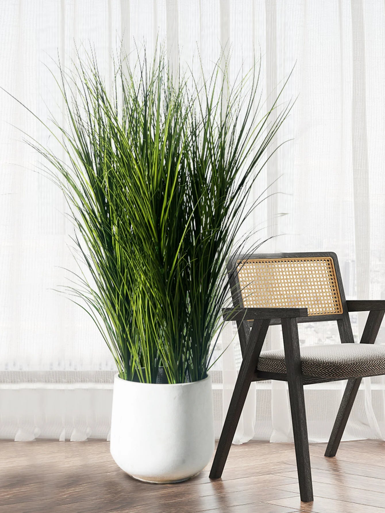 Roseau artificiel tropical en grandes herbes vertes en PVC, déco naturelle pour mariage, jardin, bureau ou intérieur zen