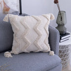Housse de Coussin à Pompons style Bohème Nordique