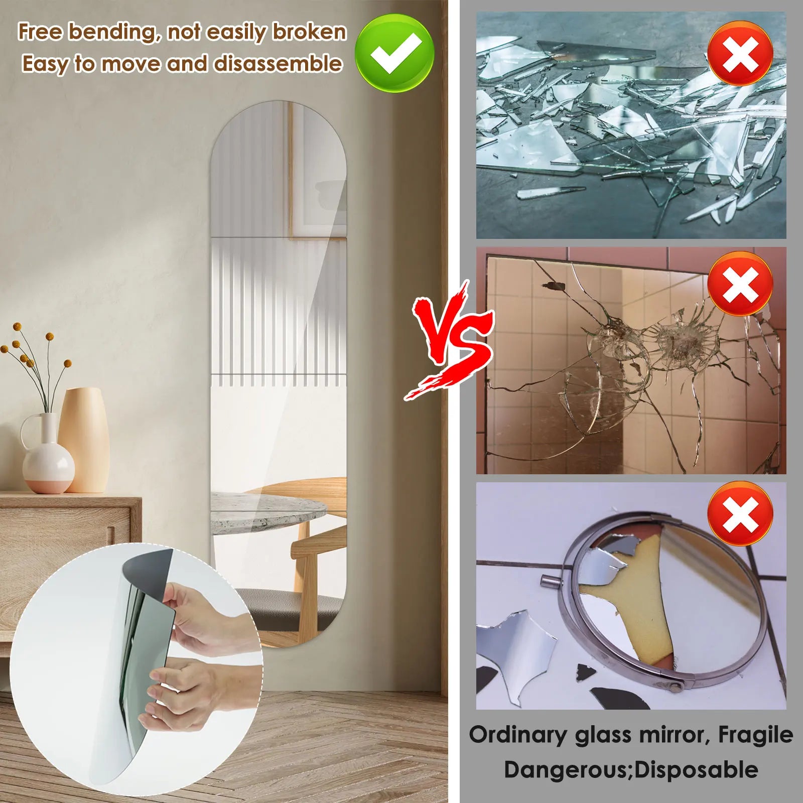 Miroir Décoratif Autocollant