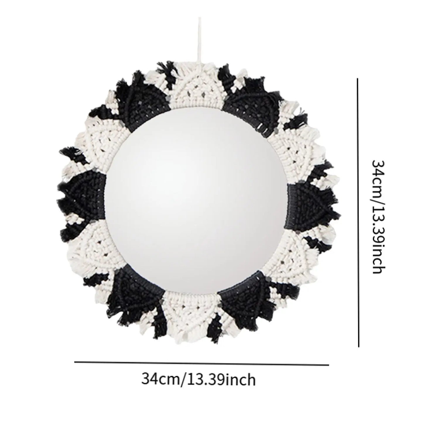 Miroir Mural en Macramé