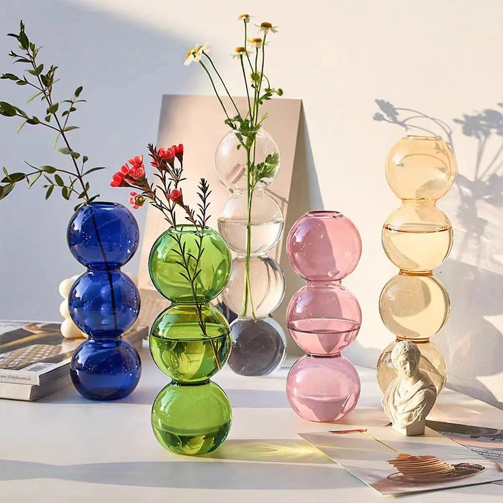 Vase en Verre à Bulles style Nortique