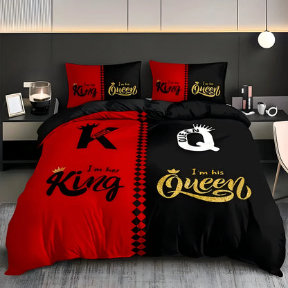 Parure Housse de Couette King Queen 3D