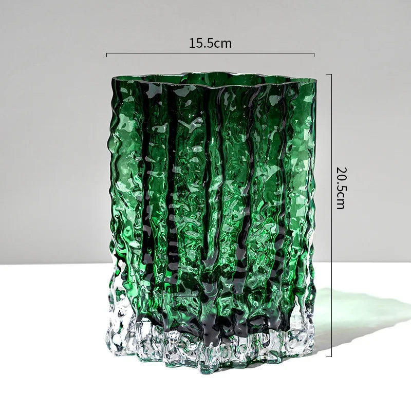 Vase en Verre Glacier Transparent